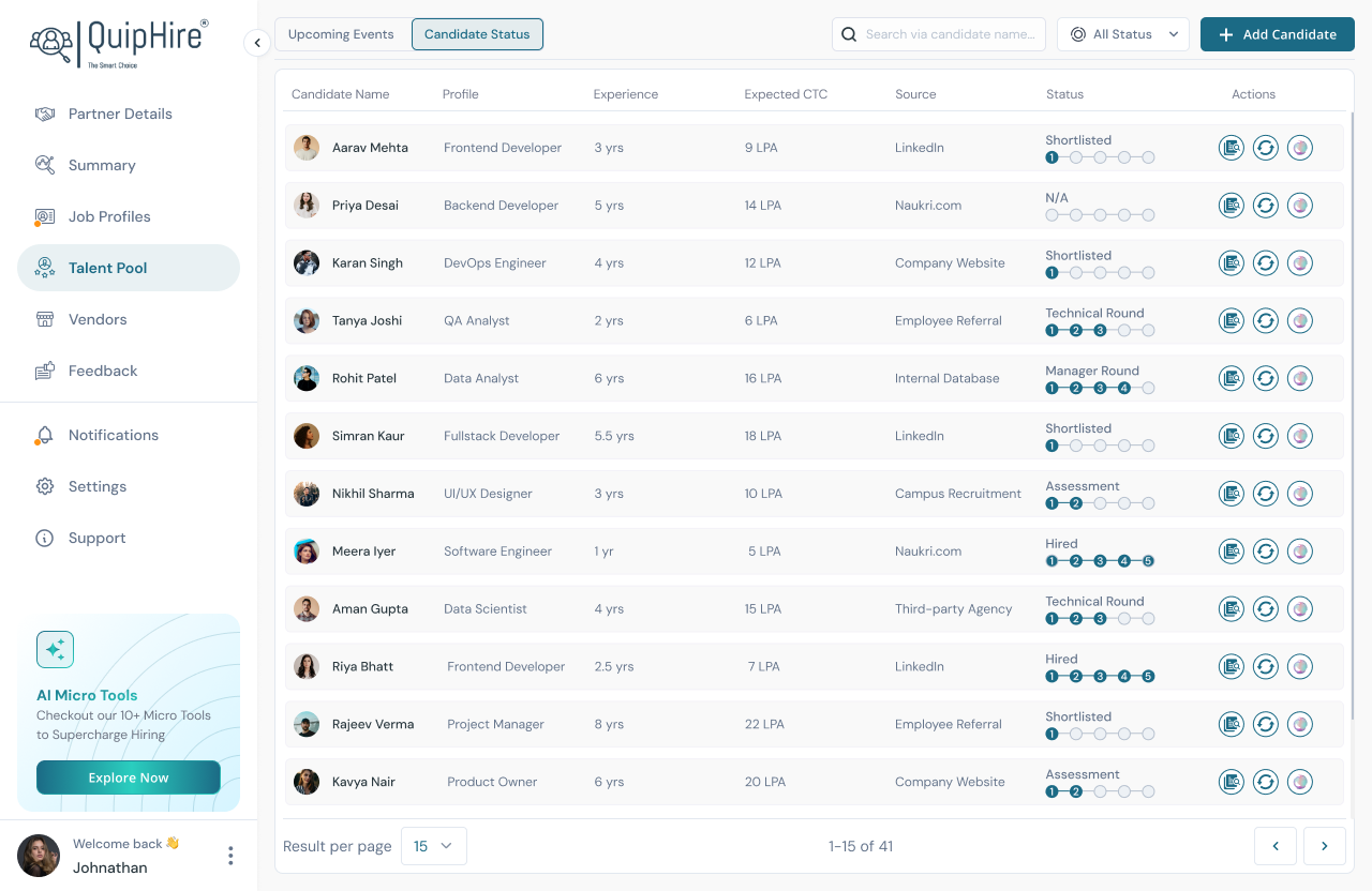 Talent Pipeline Dashboard